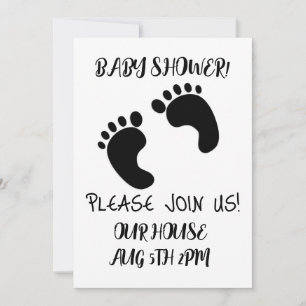 IMPRIMANTES DE PIED NOIR BABY SHOWER INVITATIONS D