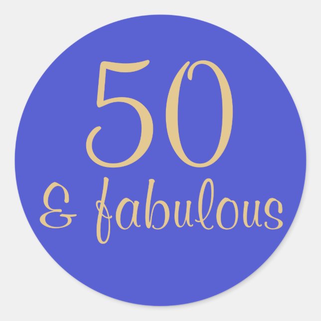 Imprimé "50 & Fabulous" Sticker 50e anniversaire (Devant)
