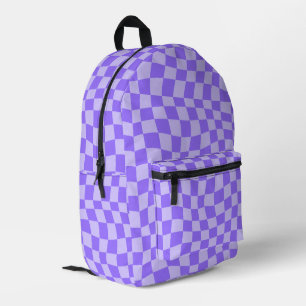 Imprimé À damiers sac à dos Preppy Purple