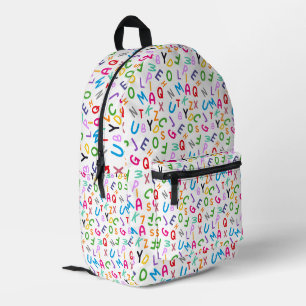 Imprimé Alphabet Pop : Apprendre dans le sac à dos Style