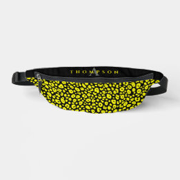 Imprimé animalier tendance noir jaune léopard mono