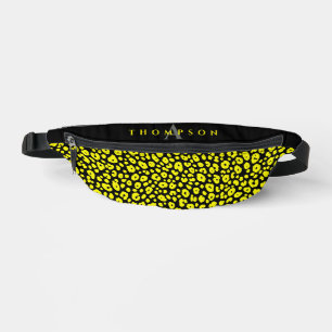 Imprimé animalier tendance noir jaune léopard mono