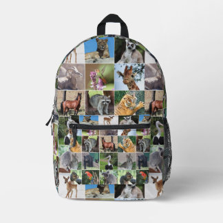 Imprimé Animaux dans la nature Sac à dos pour animaux sauv