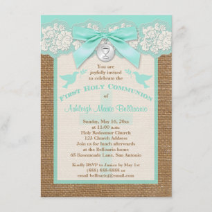 IMPRIMÉ BOW & CHARM Premier Invitation de communio