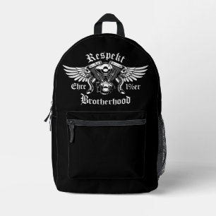 Imprimé Brotherhood Moto Honneur Sac à dos