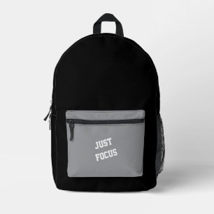Imprimé Conception de sac à dos noir gris minimaliste pour