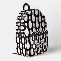 Cool sac à dos motif à broche à bowling avec nom p