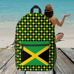 Imprimé Couleurs du sac à dos jamaïcain, drapeau jamaïcain