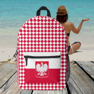 Imprimé Couleurs du sac à dos polonais, Drapeau polonais