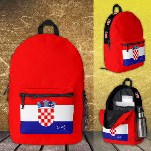Imprimé Croatie, sac à dos rouge, drapeau croate / patriot