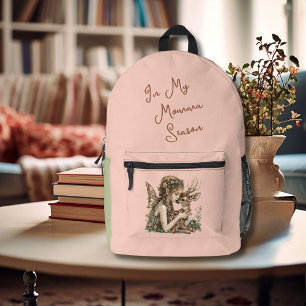 Imprimé Dans Mon sac à dos pour couche de bois de la saiso