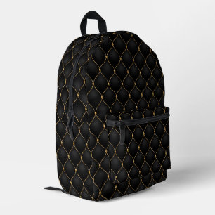 Imprimé Diamants d'or d'oignon Tufé noir sac à dos