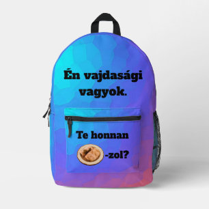 Imprimé D'où venez-vous? sac à dos