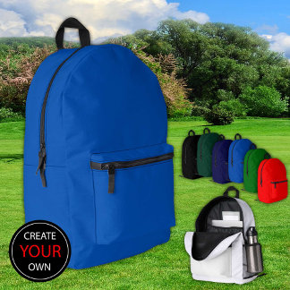 Imprimé Elégant sac à dos bleu Cobalt, sac / Personnaliser