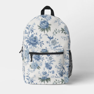 Imprimé Élégant sac à dos Chinoiserie Blue Toile