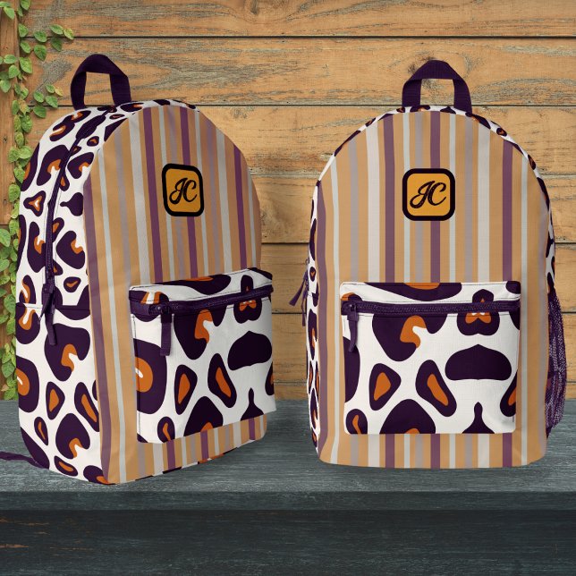 Imprimé Empreinte de léopard Lefty sac à dos avec Monogram (Créateur téléchargé)