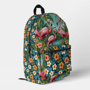Imprimé Flamant rose tropical Hawaï sac à dos de vacances