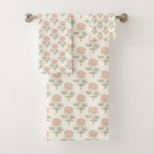 Imprimé floral de pivoine bloc vintage cottage ros