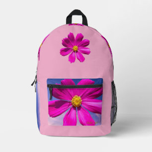 Imprimé Garden Cosmos, le sac à dos quotidien ou scolaire.