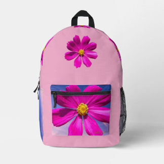 Imprimé Garden Cosmos, le sac à dos quotidien ou scolaire.