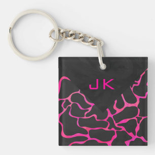 Imprimé girafe rose vif et noir