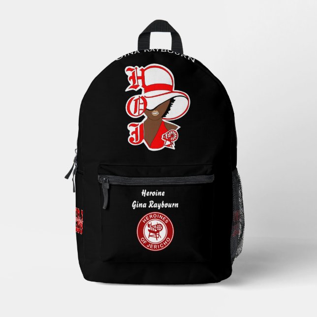 Imprimé Héroïne de Jéricho HOJ Sac à dos Personnalisé (Recto)