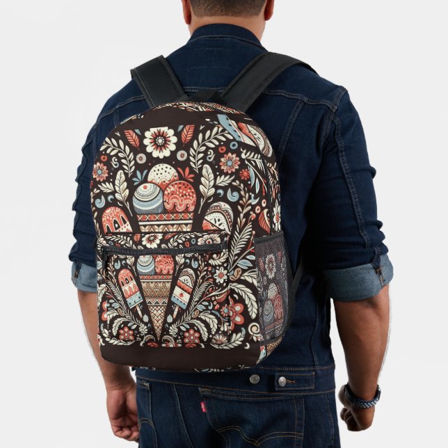 Imprimé Imprimer le sac à dos cousu avec conception d'art  (Insitu (Modèle))