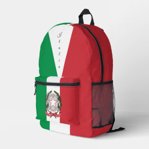 Imprimé Italie, sac à dos rouge / vert, Drapeau Italien