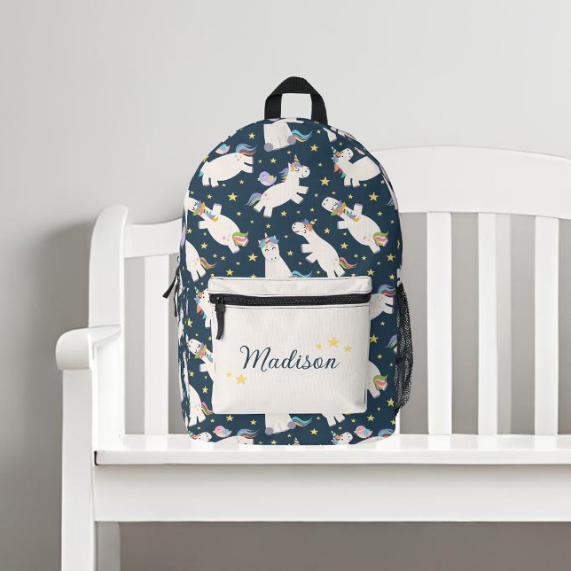 Imprimé Joli Rainbow Unicorns et Stars sac à dos (Créateur téléchargé)