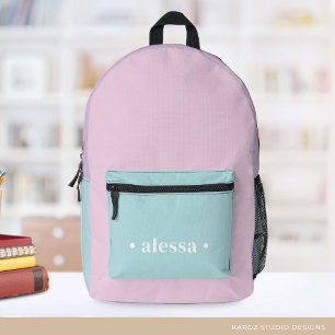 Imprimé Joli sac à dos personnalisé pour filles de couleur