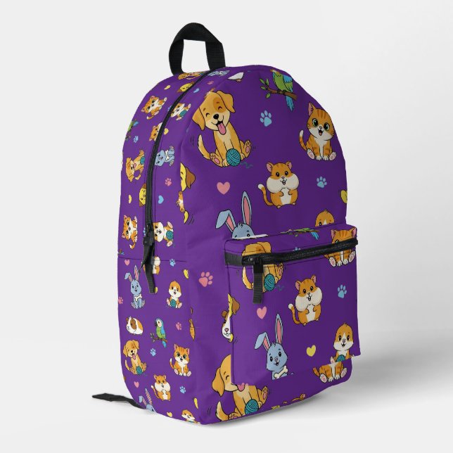 Imprimé Magnifique sac à dos Amoureux des animaux (Coin arrière gauche)