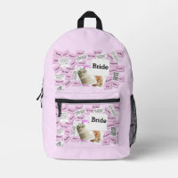 Mariées Jour de mariage Tout sur le sac à dos impr