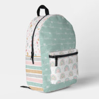 Patchwork Hearts Rainbow Pastel Sac à dos pour enf