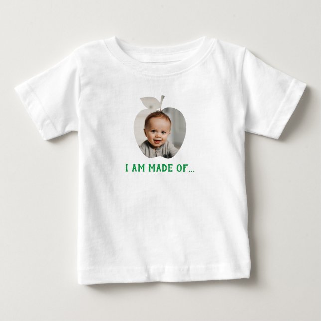 imprimé photo personnalisé tshirt bébé avec pomme (Devant)