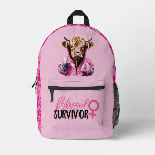 Imprimé Pink Breast Cancer thème sac à dos