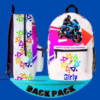 Imprimé Prochaine étape : 3e année ! Le sac à dos de Girly