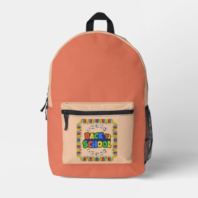 Imprimé Retour à l'école sac à dos (Recto)