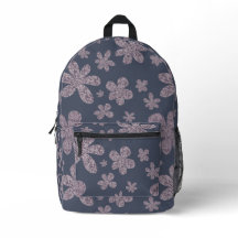 Sac à dos à coudre à impression florale