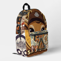 Sac à dos à coudre pour impression Hip-Hop vintage