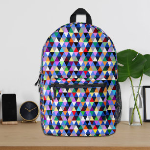 Imprimé Sac à dos à motif géométrique coloré