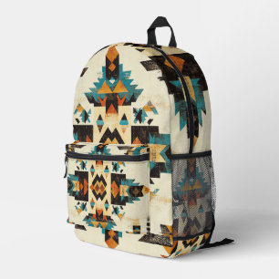 Imprimé Sac à dos à motif géométrique tribal