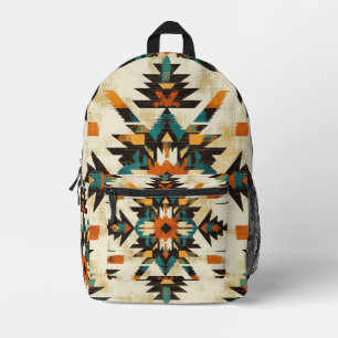 Imprimé Sac à dos à motif géométrique tribal
