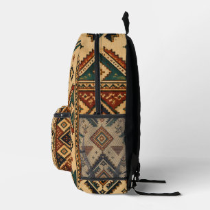 Imprimé Sac à dos à motif géométrique tribal Boho   Ethniq