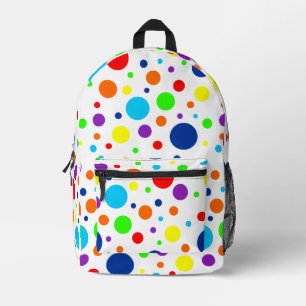 Imprimé Sac à dos à rainbow Spots blanc