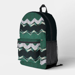 Imprimé Sac à dos (ao) - Chevron en crochet vert