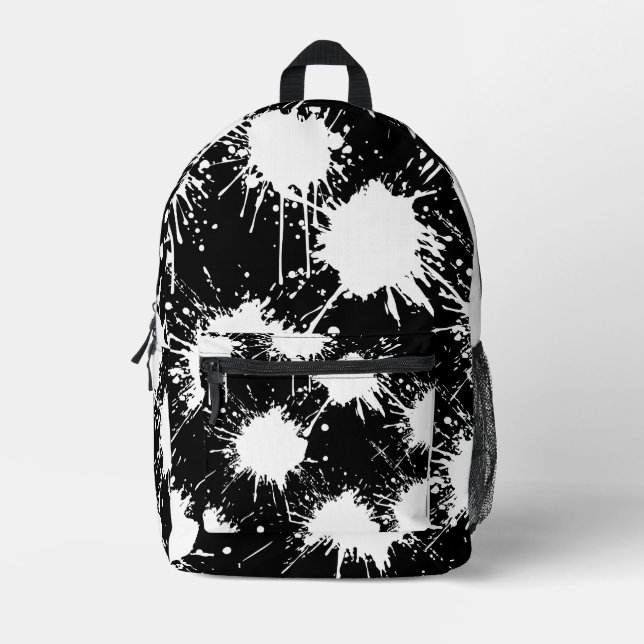 Imprimé Sac à dos artistique moderne - Blanc & Noir (Recto)