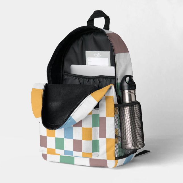 Imprimé Sac à dos CheckerBoard (Coin arrière droit (ouvert))