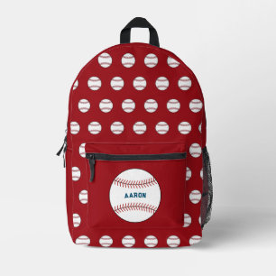 Imprimé Sac à dos de base-ball rouge personnalisé