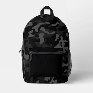 Imprimé Sac à dos de camouflage noir