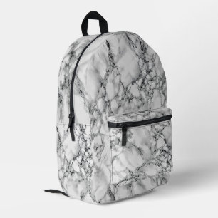 Imprimé Sac à dos de conception Marbre blanc